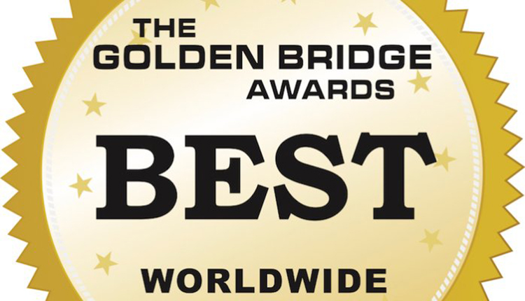 Logo for The Golden Bridge Awards Best Worldwide