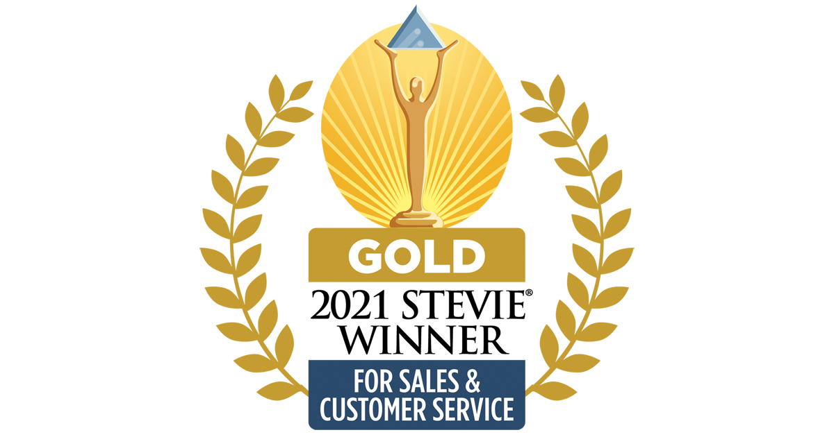 Intoo wins the Gold at the 2021 Stevie Awards for Sales & Customer Service