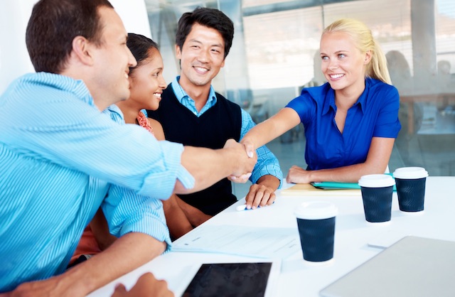 A new employee is introduced to team members as part of an onboarding process that's an effort to improve employee retention