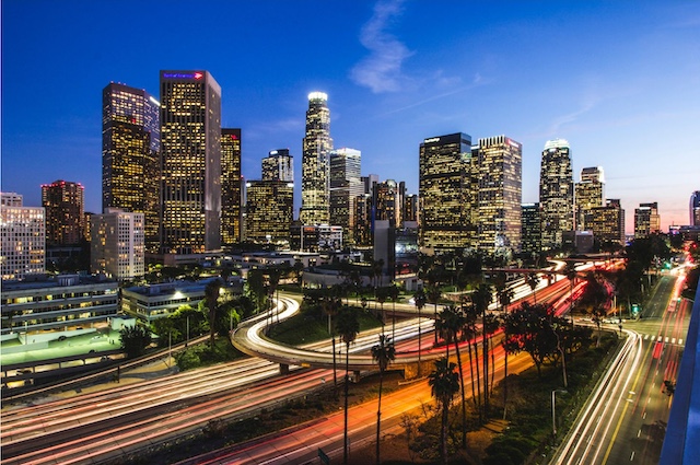 Los Angeles outplacement services represented by the LA skyline