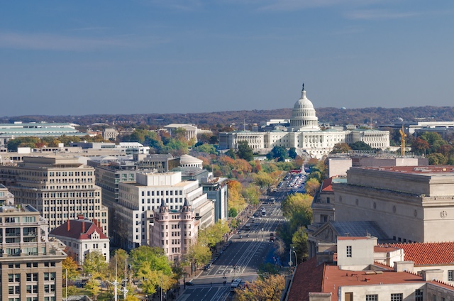 Washington, DC outplacement services are available through INTOO, as represented by the district's skyline