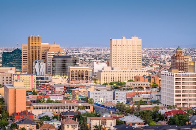 Downtown El Paso skyline representing outplacement services in El Paso, TX