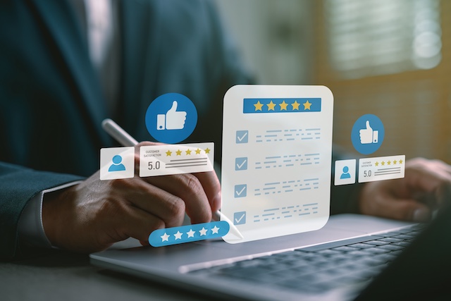An HR manager evaluates outplacement reviews